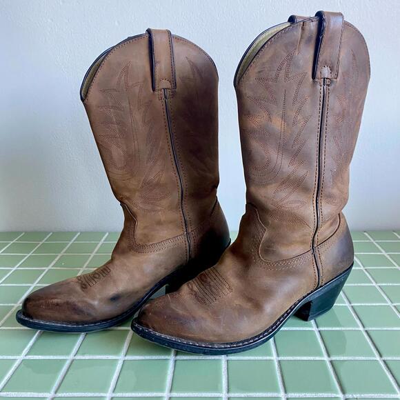 90's Durango Distressed Cowboy Boots - Picture 3 of 6